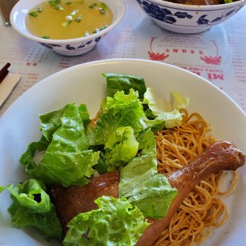 Mi La Cay - Two bowls of #21 Mi Kho Dau Hao Vit Tiem ($11.50), one portion of the side of broth - Chinese Near Me - Westminster, California Mi La Cay - Two bowls of #21 Mi Kho Dau Hao Vit Tiem ($11.50), one portion of the side of broth - Chinese Near Me - Westminster, California
