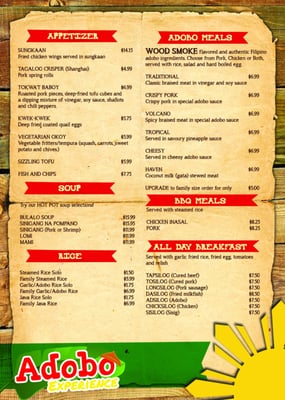 Menu photo 5 Adobo Memorial Drive Calgary, AB Menu photo 5 Adobo Memorial Drive Calgary, AB