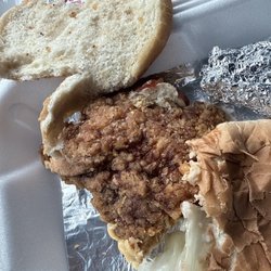 Cook Out - The piece of chicken they decided to use on my sandwich