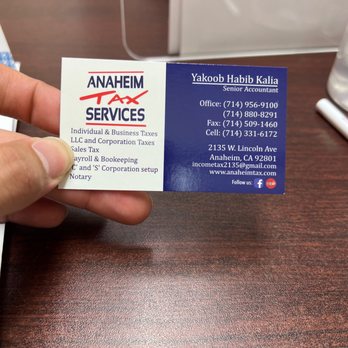 Anaheim Tax Services - Tax services Mr. Kalia - Tax Services Near Me - Anaheim, California