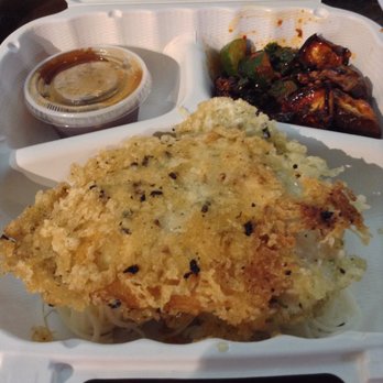 Artizen - Artizen: Mochi Crusted Opah ($14) On a bed of somen. Served with Yuzu Dressing & Mixed Veggie Kimchi. 9/2016. - Cafes Near Me - Honolulu, Hawaii Artizen - Artizen: Mochi Crusted Opah ($14) On a bed of somen. Served with Yuzu Dressing & Mixed Veggie Kimchi. 9/2016. - Cafes Near Me - Honolulu, Hawaii