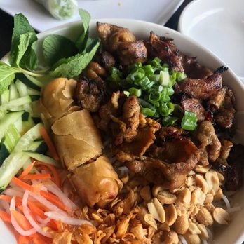 Simply Pho - Bun thit nuong with cha gio, it's okay I prefer the pho here! - Vietnamese Near Me - Lake Forest, California