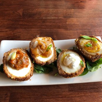 Alchemy - Scotch eggs with various chutney filings - Irish Near Me - Colorado Springs, Colorado