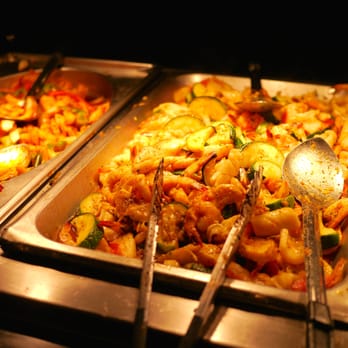 Grand E Buffet & Gril - 3 kind of seafood stir-fry. great because the shrimps are shelled ^_^ - Buffets Near Me - Laurel, Maryland Grand E Buffet & Gril - 3 kind of seafood stir-fry. great because the shrimps are shelled ^_^ - Buffets Near Me - Laurel, Maryland