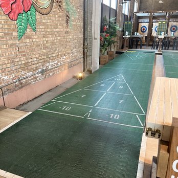 NorthSouth Club - One of the deck shuffleboard lanes. - Bars Near Me - Milwaukee, Wisconsin