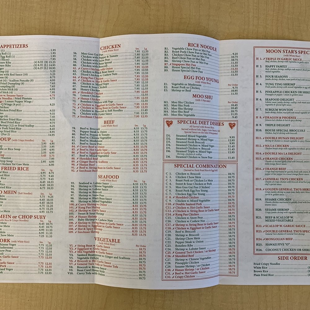 Moon Star Chinese Kitchen - Menu (fall 2022) - Chinese Near Me - Danbury, Connecticut Moon Star Chinese Kitchen - Menu (fall 2022) - Chinese Near Me - Danbury, Connecticut