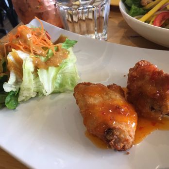 Kin'd - Part of lunch special: salad and Bangkok Wings - Thai Near Me - Fresh Meadows, New York
