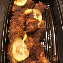 KFC - Burnt and old. Supposed to be Nashville Hot chicken