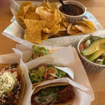 Tacotarian - Cauliflower ceviche, fried avocado taco, Jackfruit taco, couple of other tacos I'm forgetting - Mexican Near Me - Las Vegas, Nevada Tacotarian - Cauliflower ceviche, fried avocado taco, Jackfruit taco, couple of other tacos I'm forgetting - Mexican Near Me - Las Vegas, Nevada