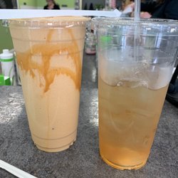 My Happy Place Nutrition - Caramel Macchiato shake and Lemon Iced Tea