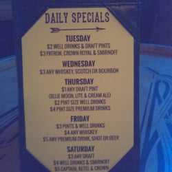 New daily specials (as of 8/2014)