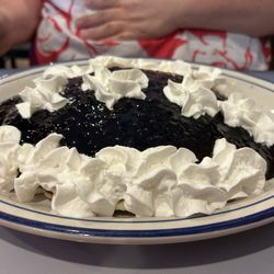 Ichabod's Restaurant - Blackberry Pancake Platter with Bacon and Eggs
