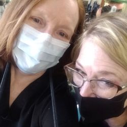Fine Line Hair Design - Theresa and me!
