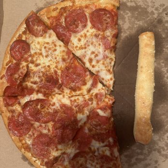 Little Caesers Pizza - Half a Large Pepperoni and a Bread Stick , sorry we had already eaten when I remembered to snap a photo. - Pizza Near Me - Robertsdale, Alabama