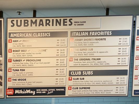 Menu photo 1 Jersey Mike's Subs Rocklin, CA