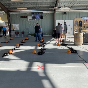 Quarry Park Adventures - Getting hooked up and learning the safety basics. - Amusement Parks Near Me - Rocklin, California Quarry Park Adventures - Getting hooked up and learning the safety basics. - Amusement Parks Near Me - Rocklin, California