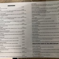 Taqueria Azteca - Menu in Store