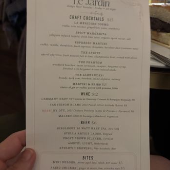 Le Jardin Rooftop - Happy hour menu - French Near Me - New York, New York Le Jardin Rooftop - Happy hour menu - French Near Me - New York, New York