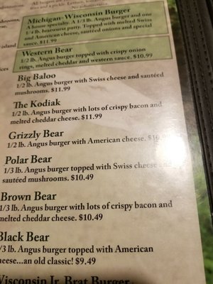 Menu photo 7 Bear Trap Inn Munising, MI
