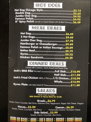 Menu photo 5 Josh's Hot Dogs Northbrook, IL