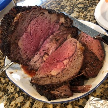 La Boucherie - Bone in prime ribeye roast! Cooked to perfection. (Patting myself on the back) - Meat Shops Near Me - Spring, Texas