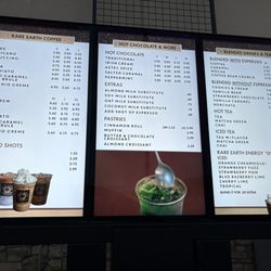 Rare Earth Coffee - Drive through menu - November 2025