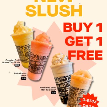 Boiling Point - New slushies to beat this summer! Enjoy BOGO free daily 3-6pm. While supplies last. - Taiwanese Near Me - Richmond, British Columbia Boiling Point - New slushies to beat this summer! Enjoy BOGO free daily 3-6pm. While supplies last. - Taiwanese Near Me - Richmond, British Columbia
