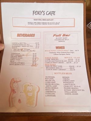 Menu photo 1 Foxy's Cafe Treasure Island, FL