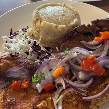 Platos - Can can pork and cassava mofungo. Yes! - Latin American Near Me - Carolina, Puerto Rico Platos - Can can pork and cassava mofungo. Yes! - Latin American Near Me - Carolina, Puerto Rico