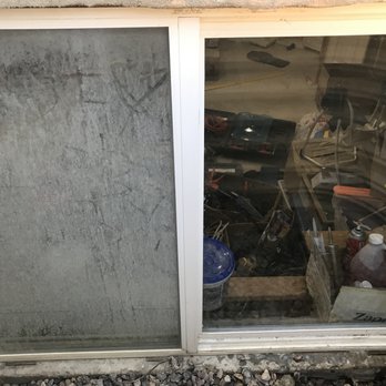 Luminous window washing - On the left VERY bad hard water stains. On the right is after I've applied my chemicals and techniques! - Window Washing Near Me - Sandy, Utah Luminous window washing - On the left VERY bad hard water stains. On the right is after I've applied my chemicals and techniques! - Window Washing Near Me - Sandy, Utah