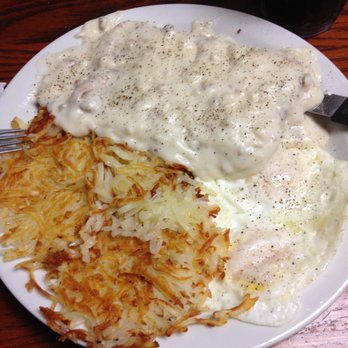 Flo's Coffee Shop - Chicken Fried Steak and Eggs with Biscuits and Gravy. - Diners Near Me - El Monte, California