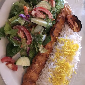 Soroush - Chicken koubedeh kabob lunch deal: ground chicken, half salad half rice. Huge portion for lunch. - Persian/Iranian Near Me - Las Vegas, Nevada Soroush - Chicken koubedeh kabob lunch deal: ground chicken, half salad half rice. Huge portion for lunch. - Persian/Iranian Near Me - Las Vegas, Nevada