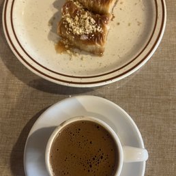 Baklava and Turkish coffee (if you don't like strong coffee, this is not for you)