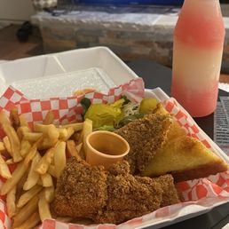 3pc Catfish fillet meal & Pineapple/Hurricane daiquiri 3pc Catfish fillet meal & Pineapple/Hurricane daiquiri