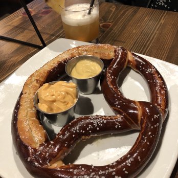 kitchen747 - Giant pretzel that dwarfs the $14 punch drink. - Pizza Near Me - Roseville, California