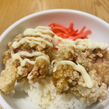 Onoya Ramen - Mini Chicken Karaage over rice- lunch set with one of the noodles - Ramen Near Me - Honolulu, Hawaii Onoya Ramen - Mini Chicken Karaage over rice- lunch set with one of the noodles - Ramen Near Me - Honolulu, Hawaii