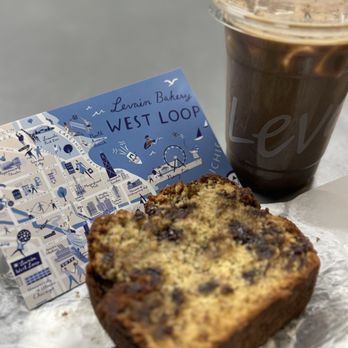 Levain Bakery - Chocolate Chip Banana Bread and Iced Mocha Latte - Bakeries Near Me - Chicago, Illinois Levain Bakery - Chocolate Chip Banana Bread and Iced Mocha Latte - Bakeries Near Me - Chicago, Illinois
