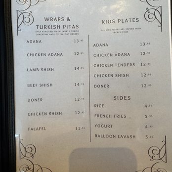 Turkish Kitchen - Menu - Mediterranean Near Me - Brandon, Florida