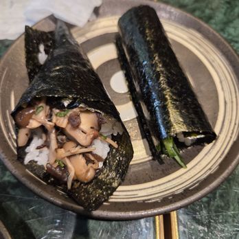 Nori Bar - Waikiki - Mushroom and cucumber handrolls - Sushi Bars Near Me - Honolulu, Hawaii Nori Bar - Waikiki - Mushroom and cucumber handrolls - Sushi Bars Near Me - Honolulu, Hawaii