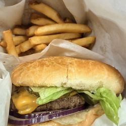 Gold Dust West Bowling Center - Cheeseburger and fries