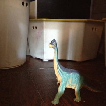 Juice Box - a toy dinosaur standing in front of a chalkboard - Beer, Wine & Spirits Near Me - Brooklyn, New York
