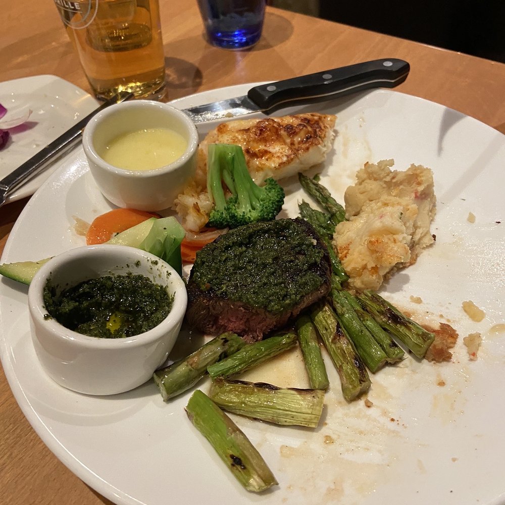 MB Grille - Shared the filet mignon and lobster tail  Delish . Had to ask for share plate again - New American Near Me - Simi Valley, California