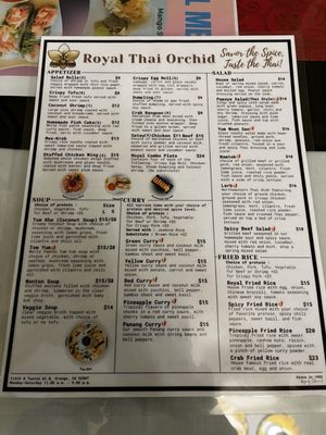 Menu photo 7 Royal Thai Orchid Restaurant Orange, CA Menu photo 7 Royal Thai Orchid Restaurant Orange, CA