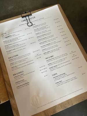 Menu photo 4 Lamplighter Brewing Broadway Cambridge, MA