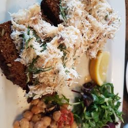 Hook and Ladder - Open face crab sandwich. To die for.