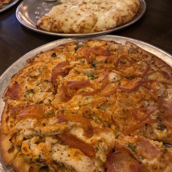 Crust Pizza Co - The Heights - 10" Big Buffalo Chicken, Garlic Cheese Bread* - Pizza Near Me - Houston, Texas