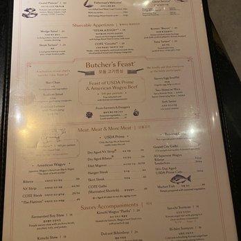 COTE Miami - Menu - Korean Near Me - Miami, Florida