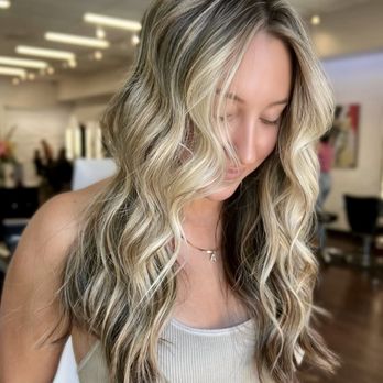 Headlines The Salon - Balayage and shine treatment on our beautiful guest. Hair by Pooneh - Hair Salons Near Me - Encinitas, California Headlines The Salon - Balayage and shine treatment on our beautiful guest. Hair by Pooneh - Hair Salons Near Me - Encinitas, California