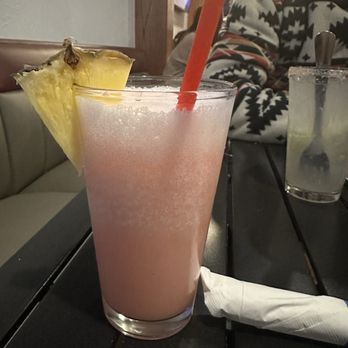 Allende Seafood Bar and Grill - Pink piña colada. Artifical sweetner overpowered it no coconut or alcohol taste. Felt like a foamy pink lemonade. - Mexican Near Me - Dallas, Texas Allende Seafood Bar and Grill - Pink piña colada. Artifical sweetner overpowered it no coconut or alcohol taste. Felt like a foamy pink lemonade. - Mexican Near Me - Dallas, Texas