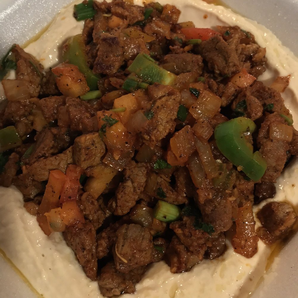 Crave King Restaurant - Lamb Ghallaba (lamb over hummus) - Arabic Near Me - Lackawanna, New York
